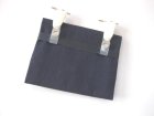 他の写真1: ふた付き外付けポケット　紺×小花リボン　クリップタイプ