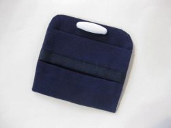 画像1: 付けポケット　紺色ミニサイズ　　安全ピンタイプ