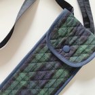 他の写真1: ストラップ付ハーモニカ入れキルティング　ブラックウォッチ柄