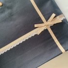 他の写真3: オリジナル　シューズバック　　紺×ベージュリボン