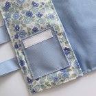 他の写真1:  ラミネートブックカバー   水色花柄（聖書・辞書カバー可）