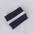 付けポケット　　紺✖️レース　クリップタイプ