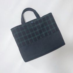 画像1: トートバック　撥水タイプ　ブラックウォッチ