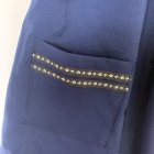 他の写真1: 半袖割烹着スモック　撥水タイプ　130 紺✖️小花ライン