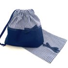 他の写真1: お弁当2点セット　紺ギンガム