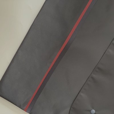 画像3: ナイロン製　防災頭巾カバー　紺×紺エンジライン　背面タイプ